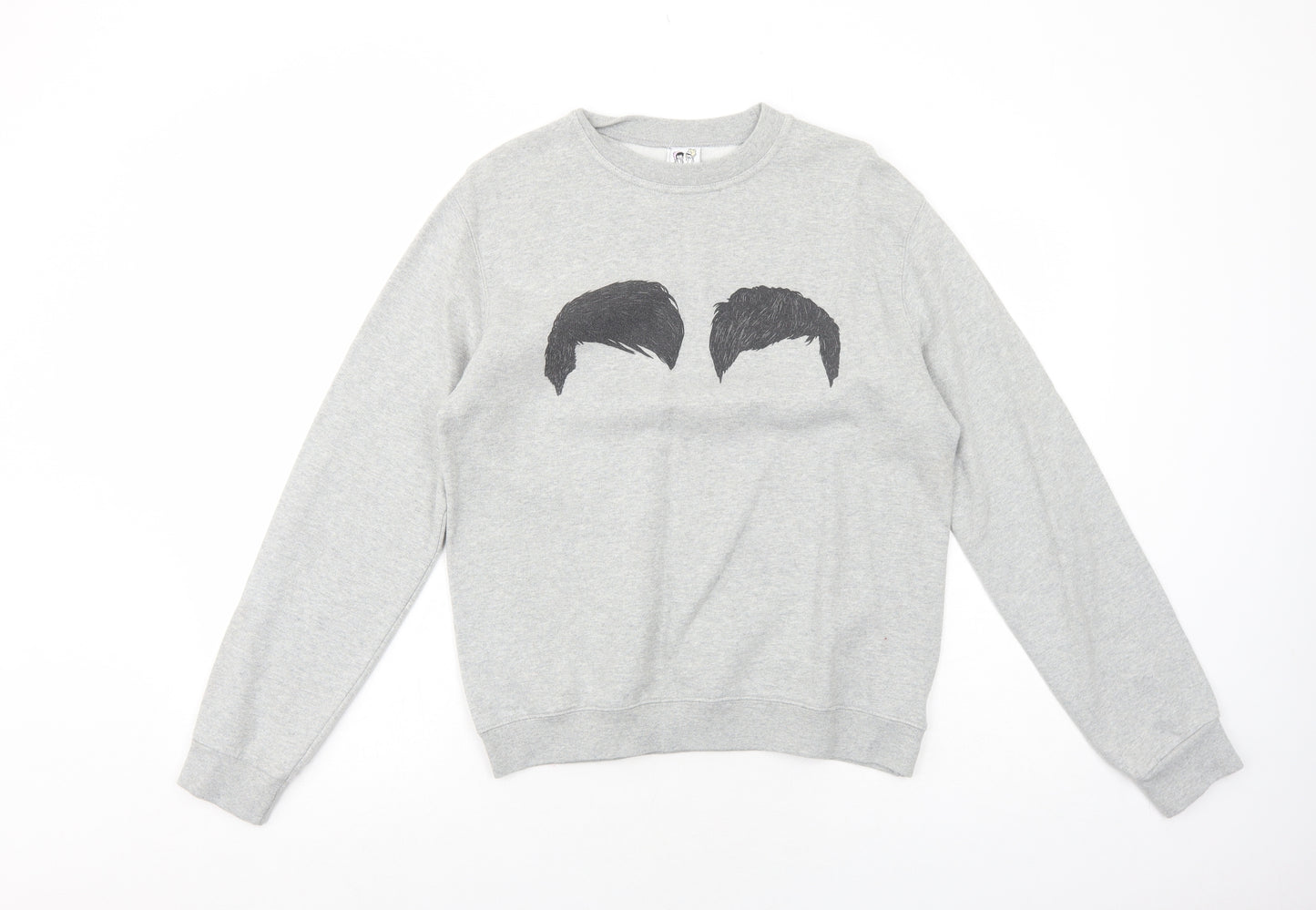 Dan & Phil Womens Grey Cotton Pullover Sweatshirt Size S Pullover