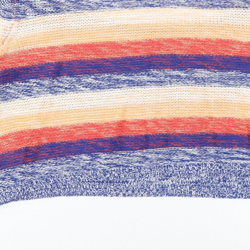 F&F Womens Multicoloured Scoop Neck Cotton Pullover Jumper Size 16