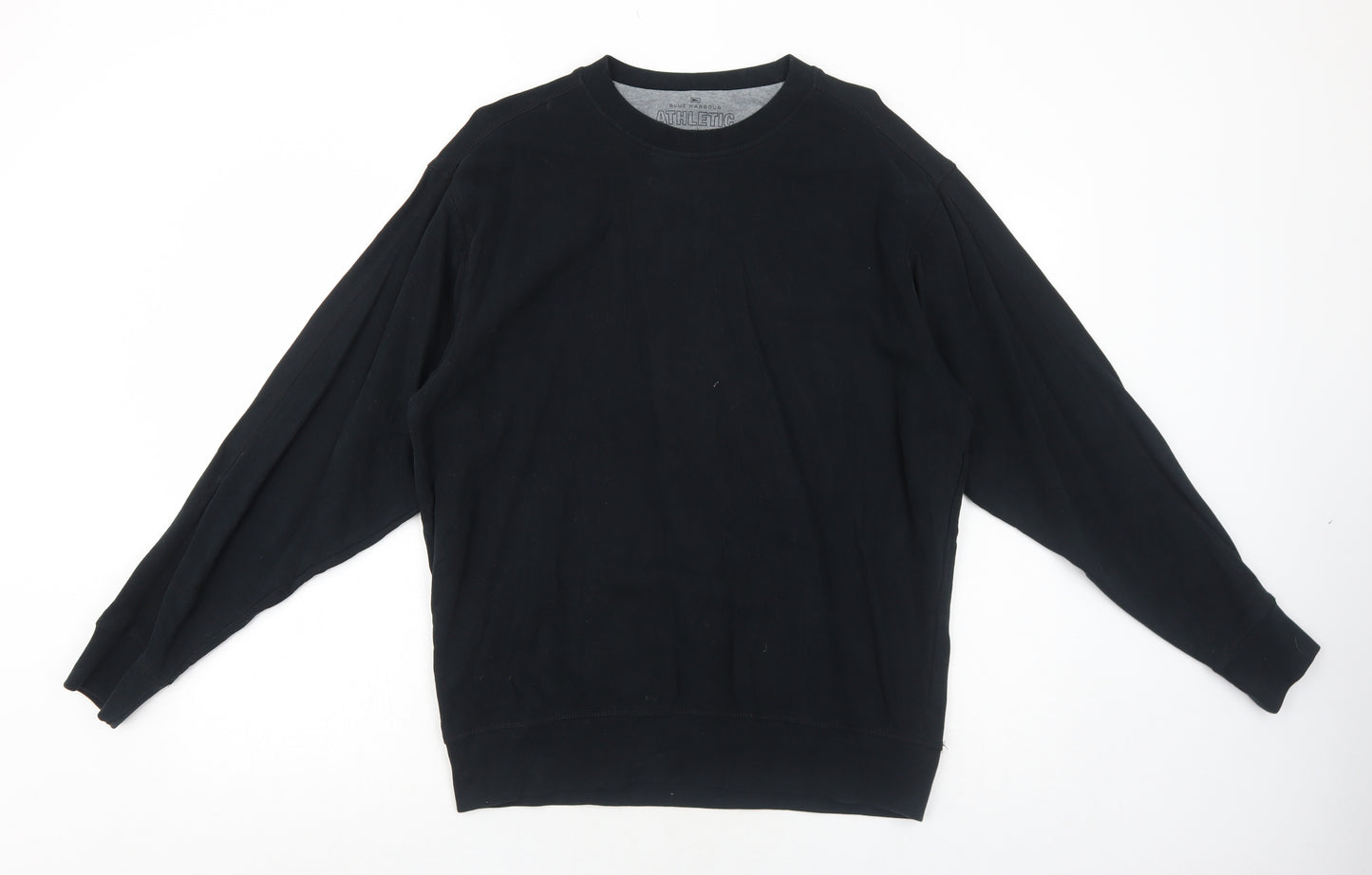 Marks and Spencer Mens Black Cotton Pullover Sweatshirt Size M
