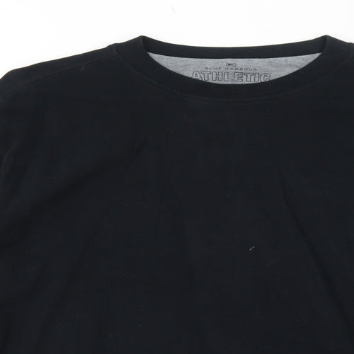 Marks and Spencer Mens Black Cotton Pullover Sweatshirt Size M