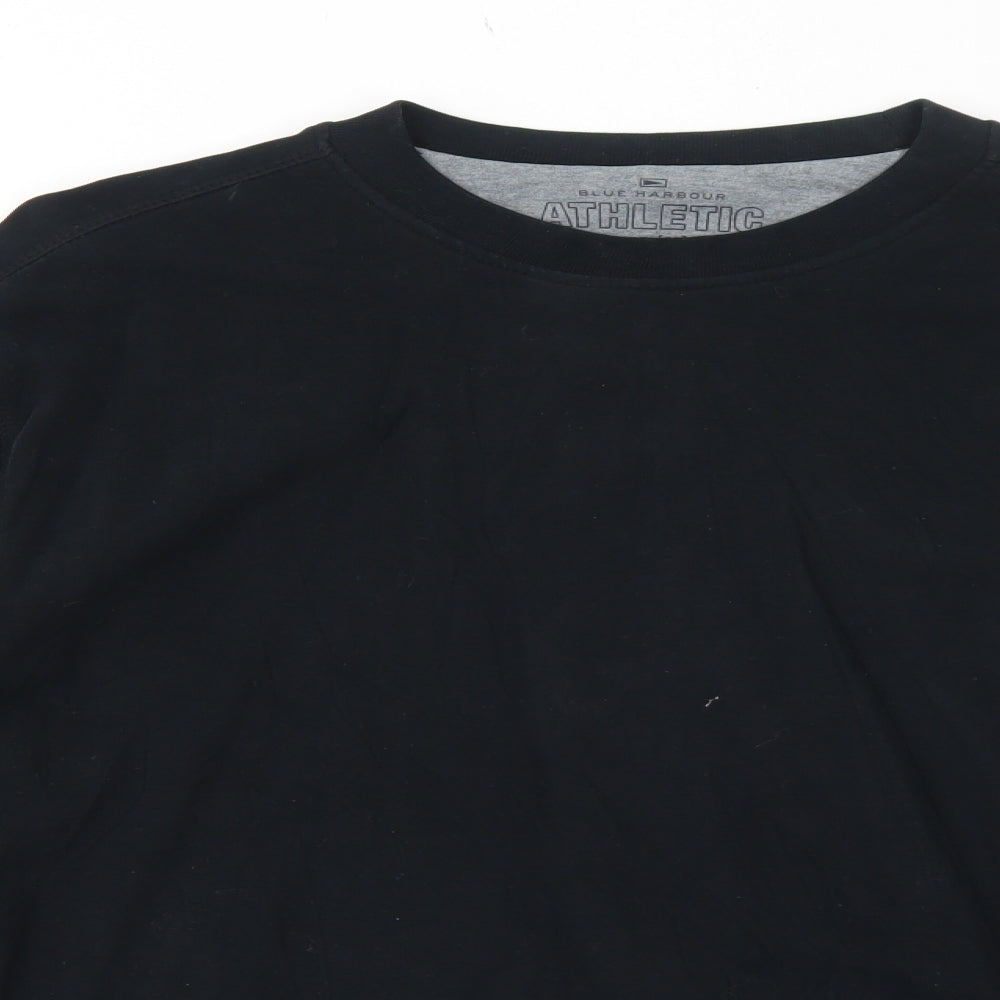 Marks and Spencer Mens Black Cotton Pullover Sweatshirt Size M