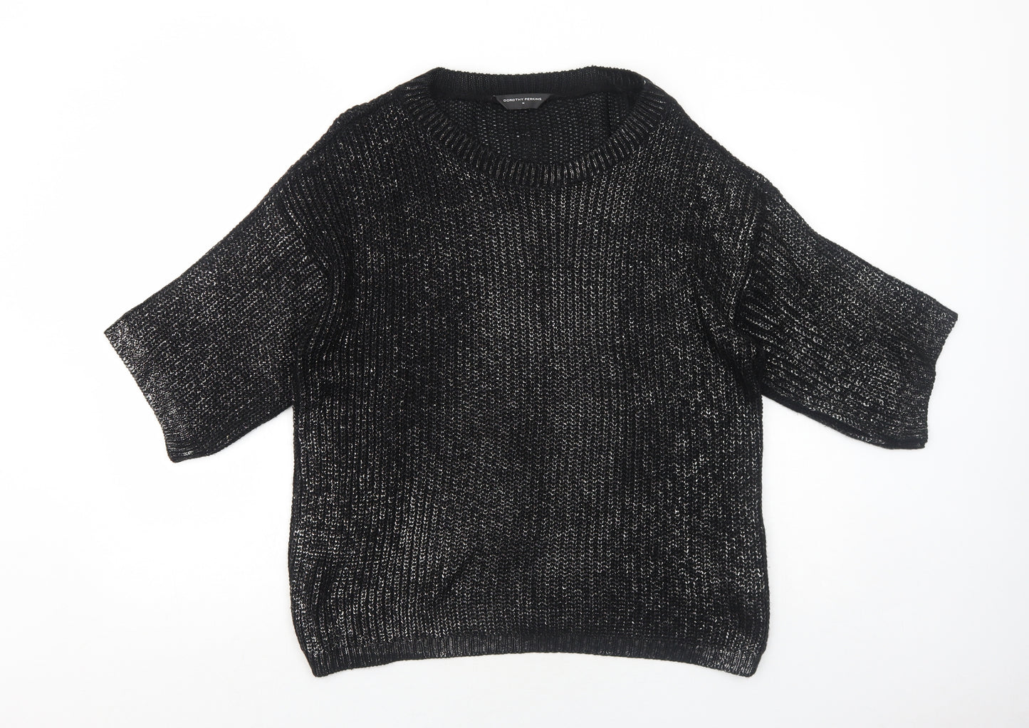 Dorothy Perkins Womens Black Round Neck Acrylic Pullover Jumper Size M
