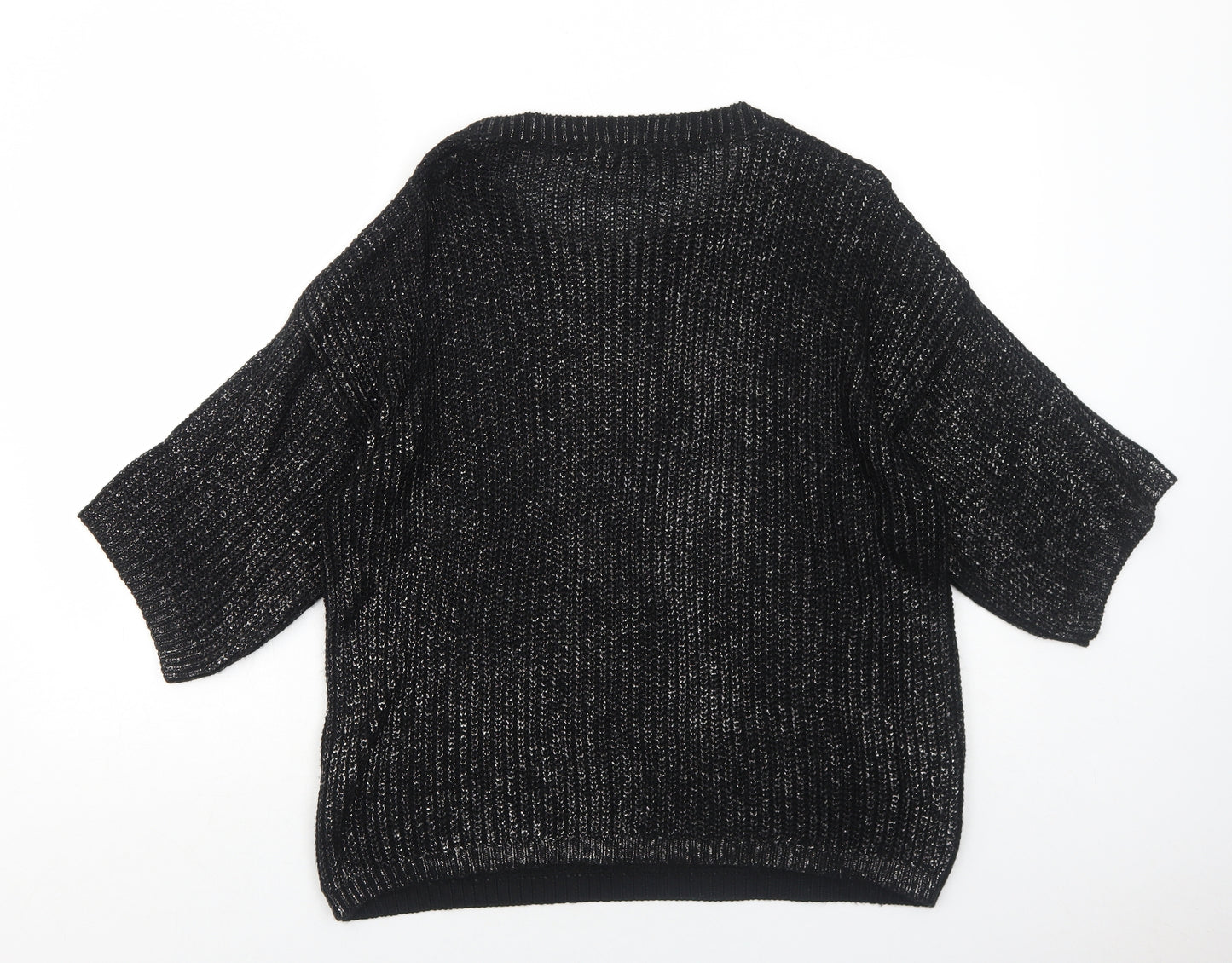 Dorothy Perkins Womens Black Round Neck Acrylic Pullover Jumper Size M