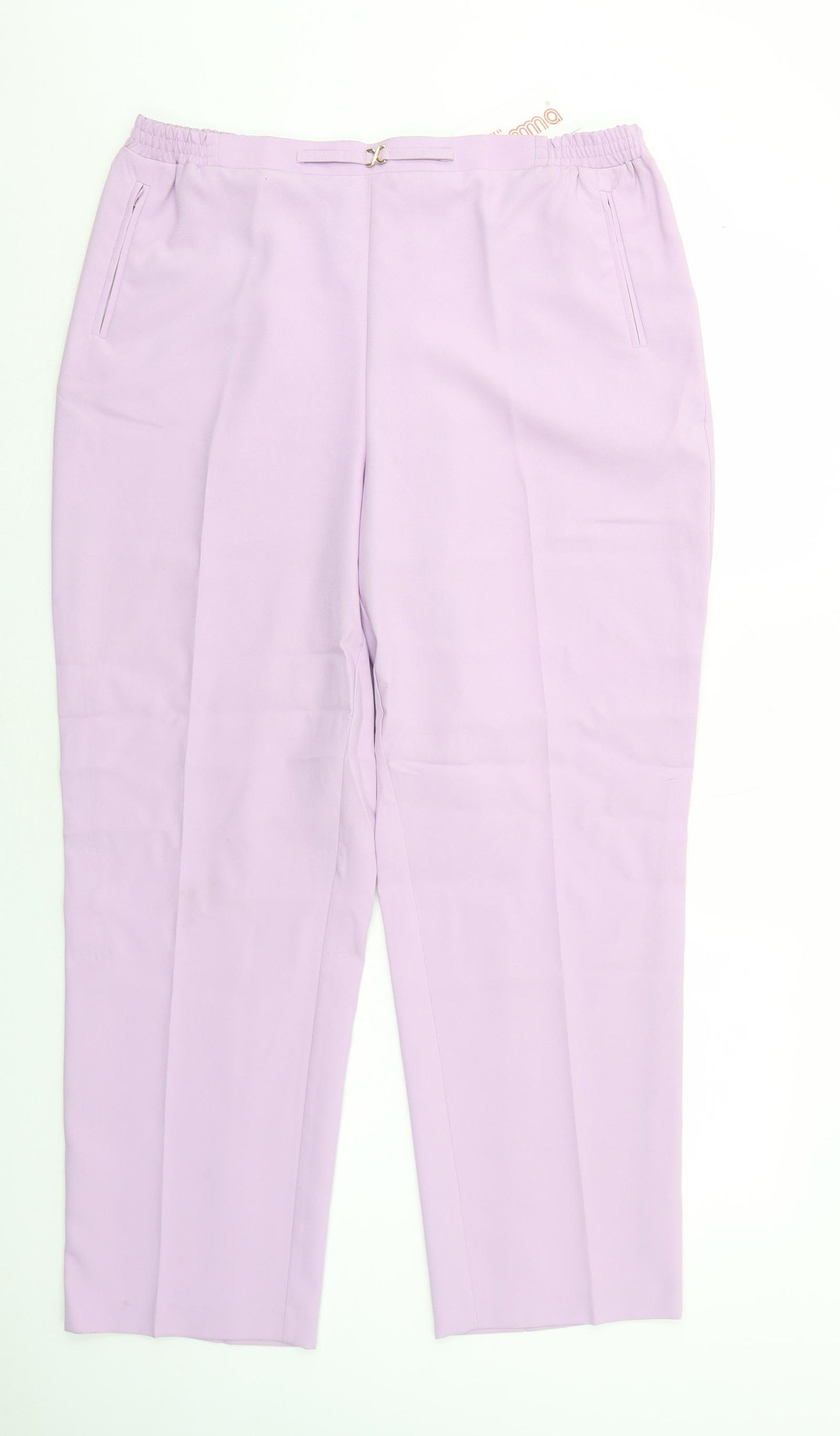 Slimma Womens Purple Polyester Trousers Size 18 Regular