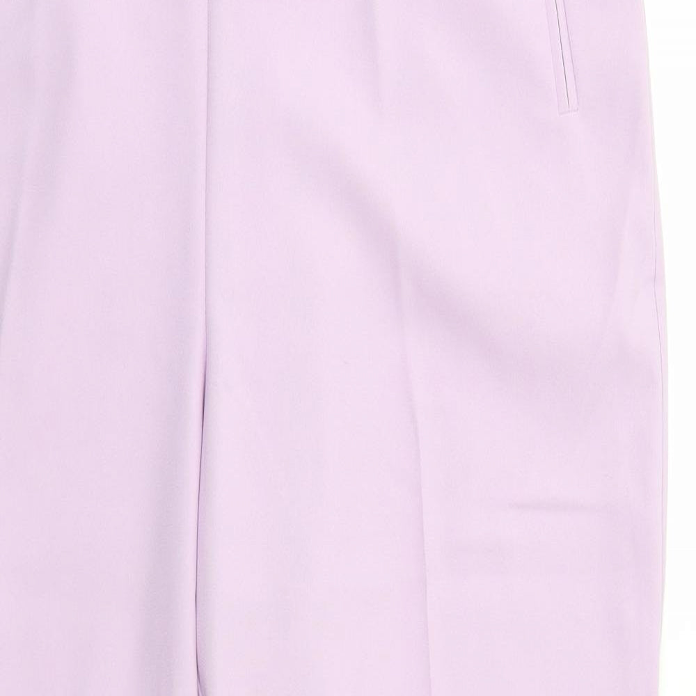Slimma Womens Purple Polyester Trousers Size 18 Regular