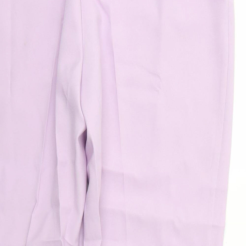 Slimma Womens Purple Polyester Trousers Size 18 Regular