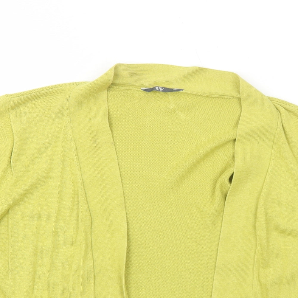 BHS Womens Green V-Neck Viscose Cardigan Jumper Size 16