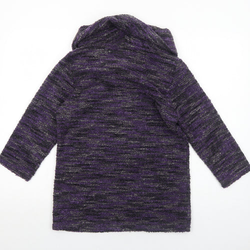 Klass Womens Purple Round Neck Acrylic Pullover Jumper Size S