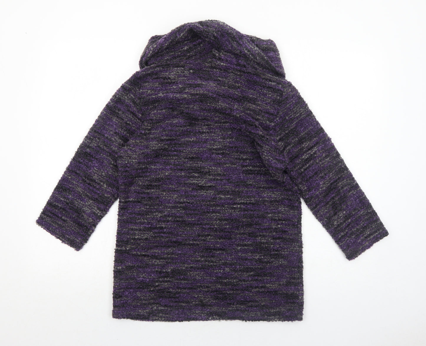 Klass Womens Purple Round Neck Acrylic Pullover Jumper Size S