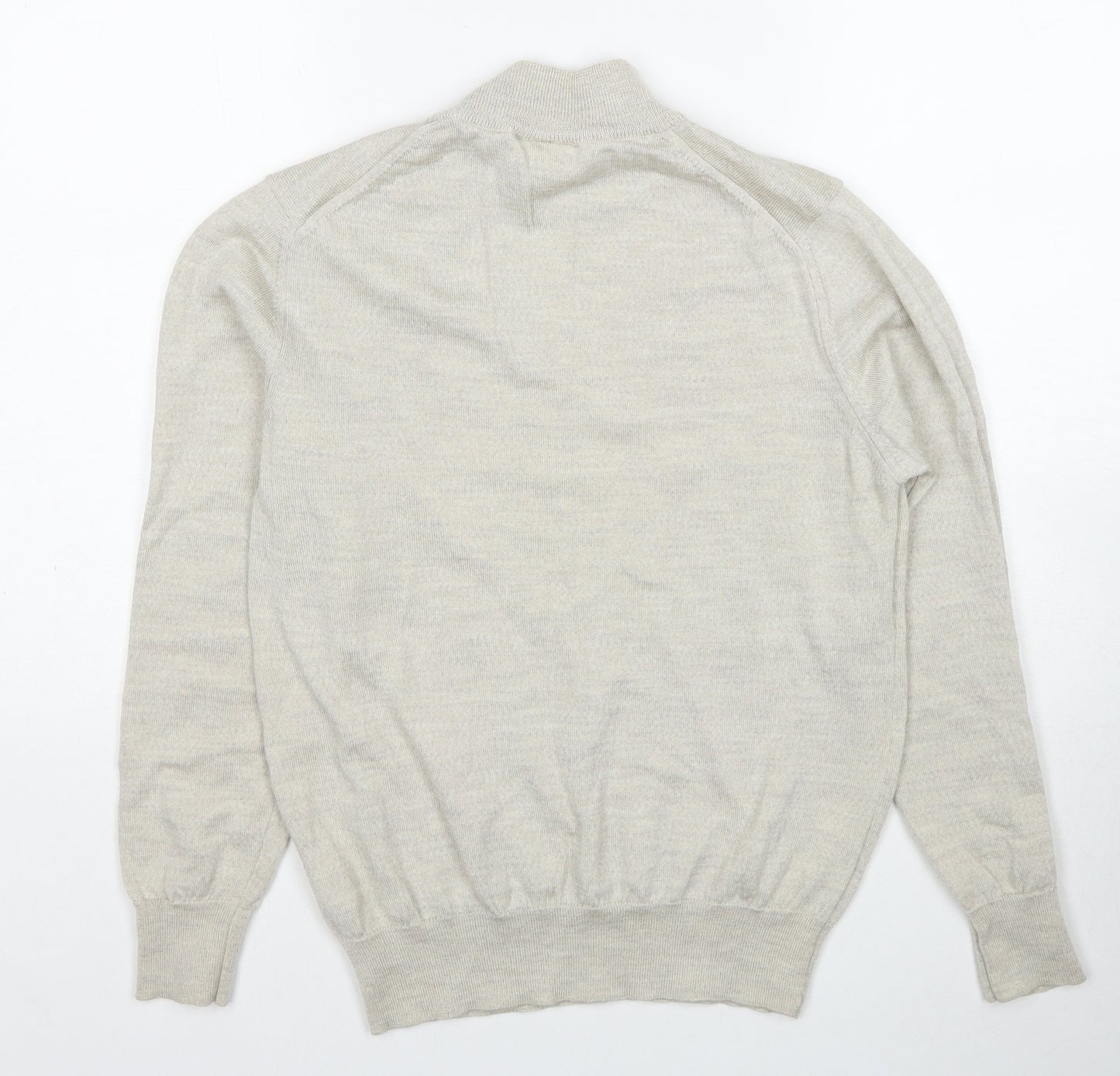 Cotswold Collections Womens Beige Mock Neck Wool Pullover Jumper Size S