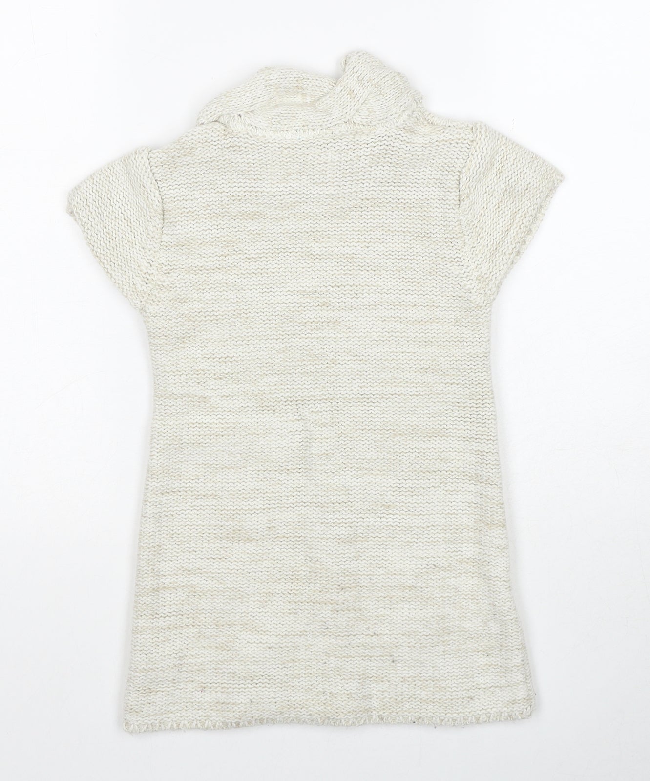 Young Dimension Girls Ivory Round Neck Acrylic Pullover Jumper Size 5-6 Years Pullover