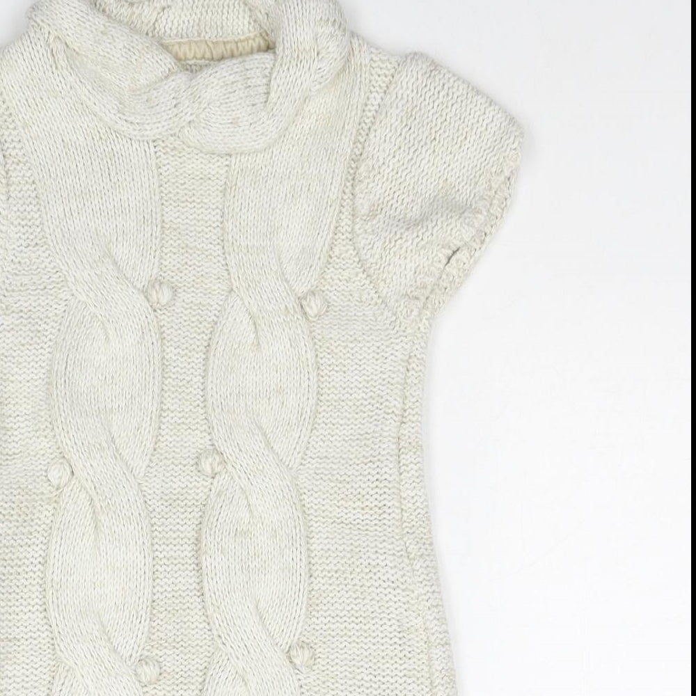 Young Dimension Girls Ivory Round Neck Acrylic Pullover Jumper Size 5-6 Years Pullover