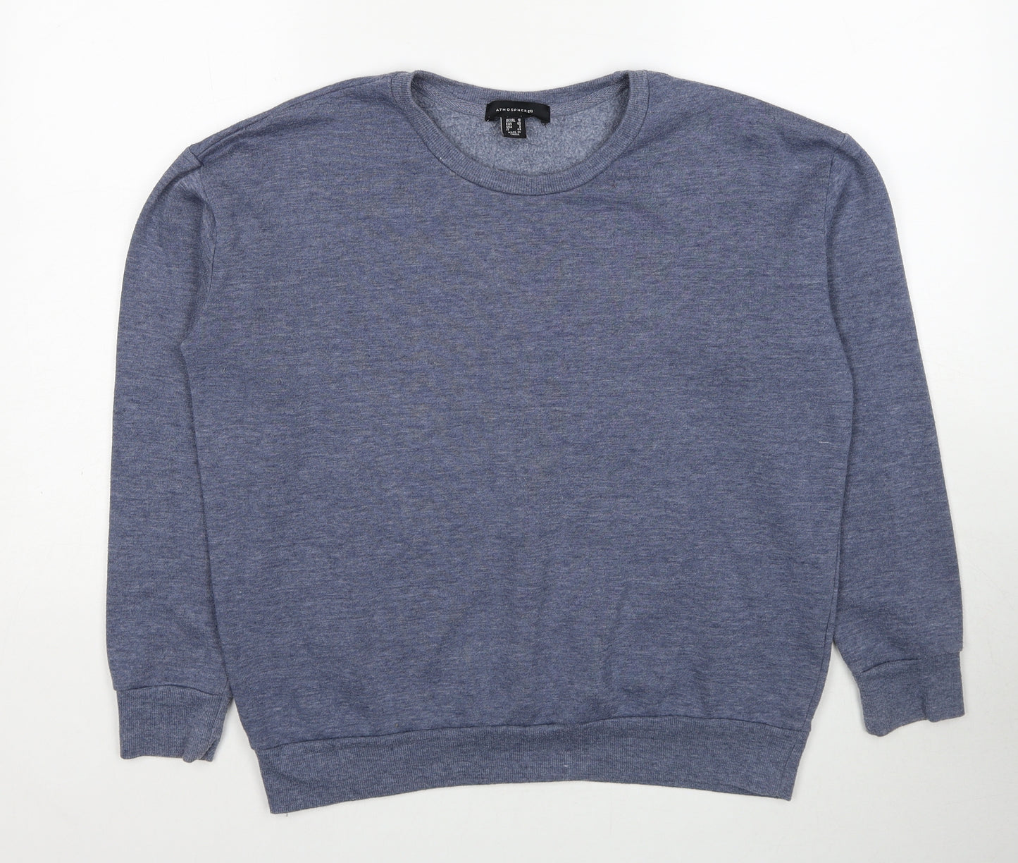 Atmosphere Womens Blue Polyester Pullover Sweatshirt Size 12 Pullover