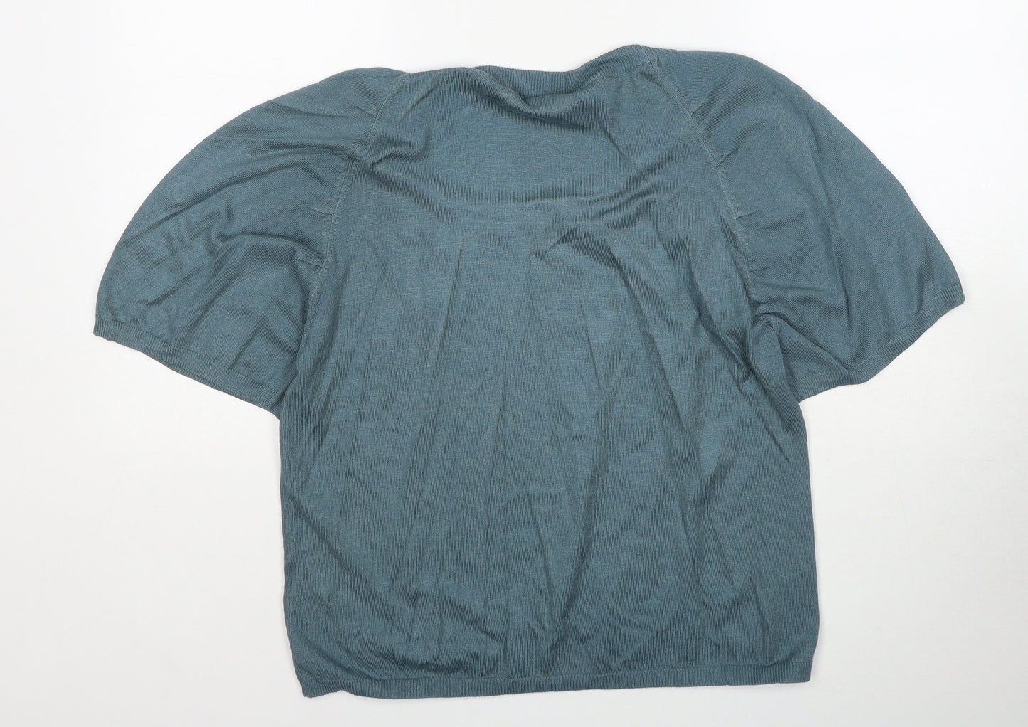Klass Womens Blue Round Neck Viscose Pullover Jumper Size M