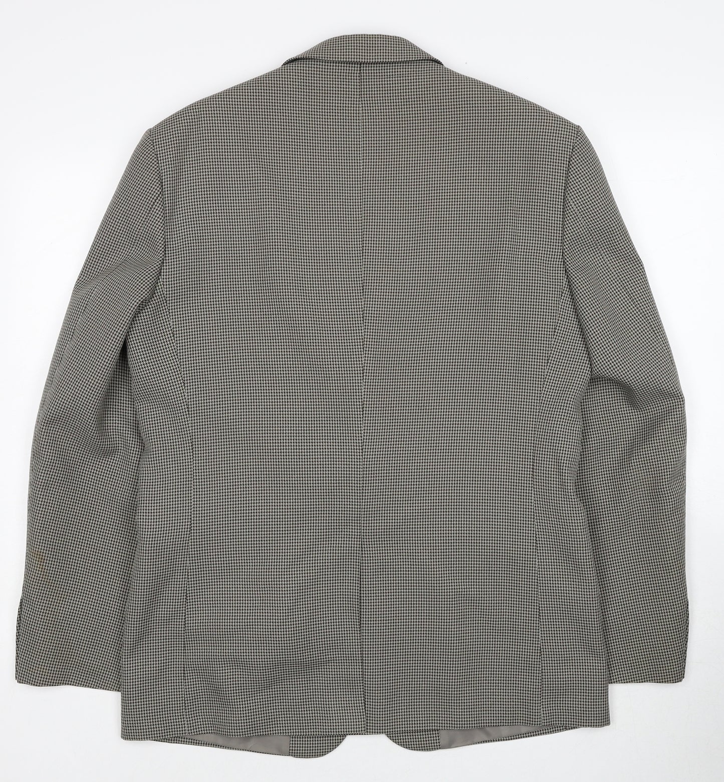 Simon Taylor Mens Beige Geometric Polyester Jacket Blazer Size 38 Regular