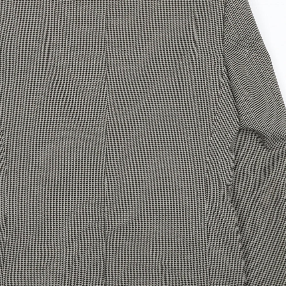 Simon Taylor Mens Beige Geometric Polyester Jacket Blazer Size 38 Regular