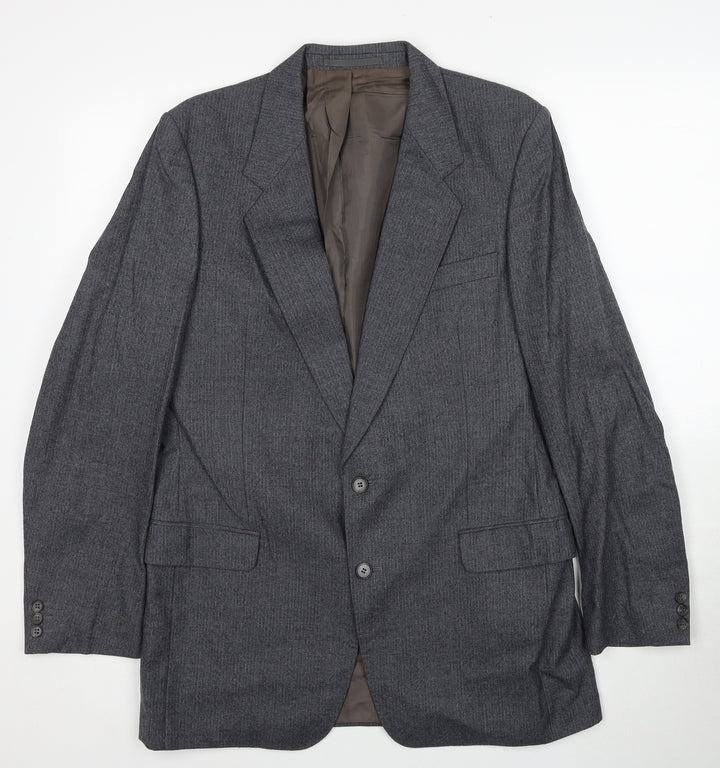New Cavendish Mens Grey Wool Jacket Blazer Size 38 Regular