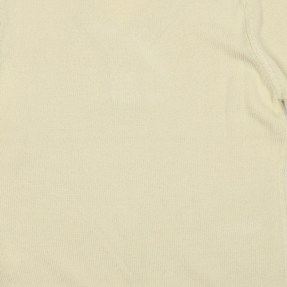 Damart Womens Beige V-Neck Acrylic Pullover Jumper Size 14 - Size 14-16
