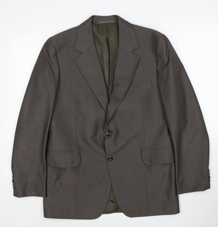 Lirella Mens Grey Polyester Jacket Suit Jacket Size 38 Regular