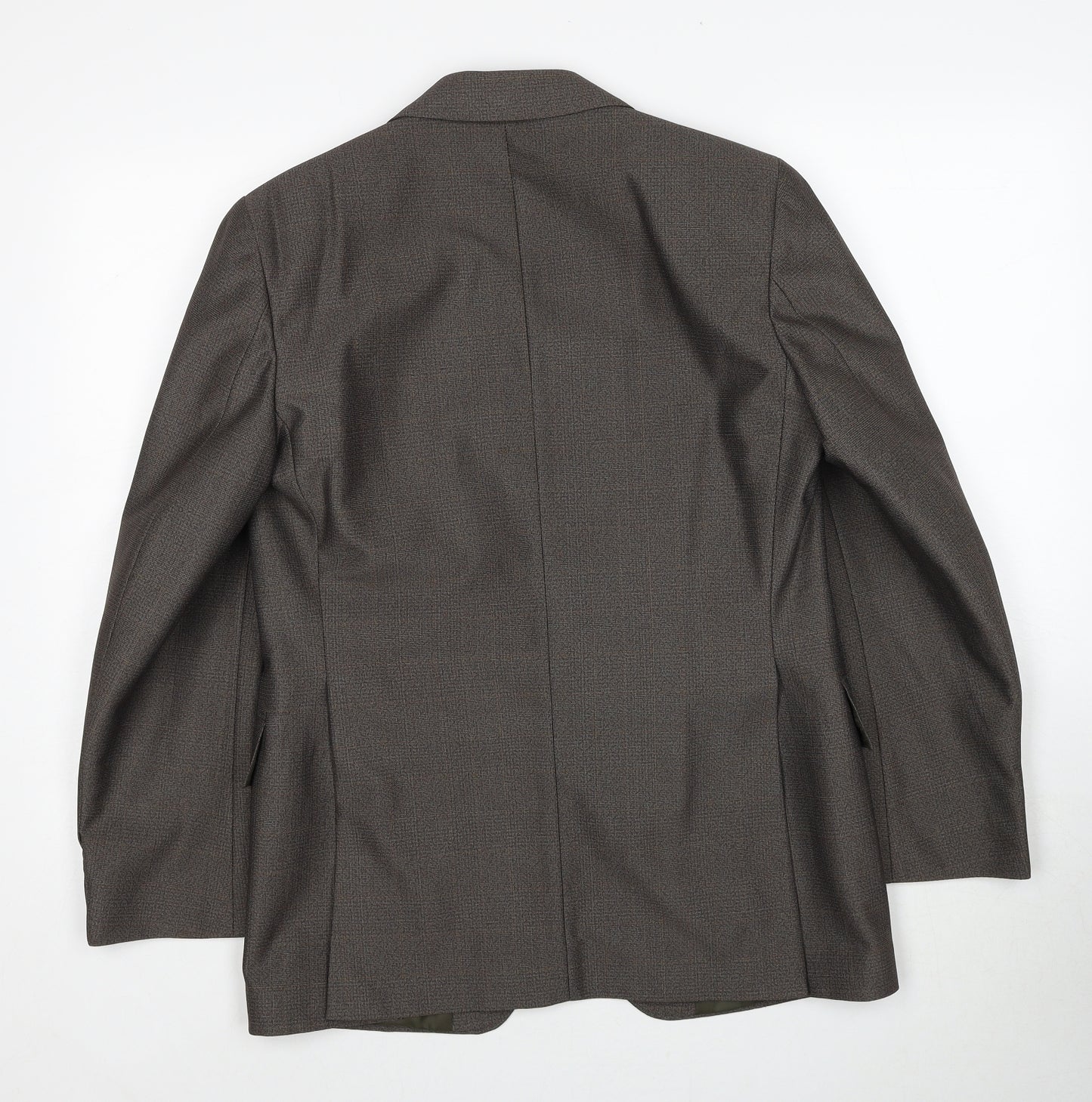 Lirella Mens Grey Polyester Jacket Suit Jacket Size 38 Regular