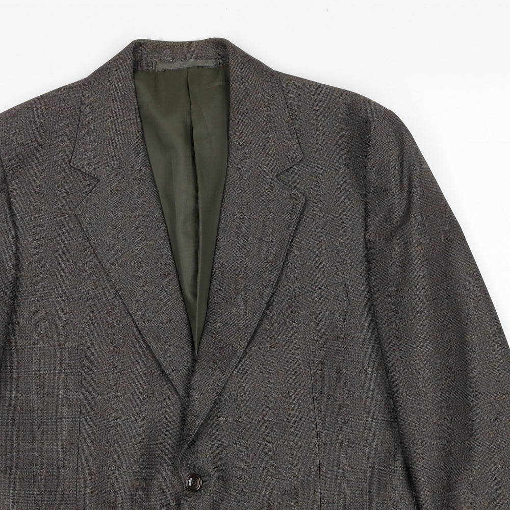 Lirella Mens Grey Polyester Jacket Suit Jacket Size 38 Regular