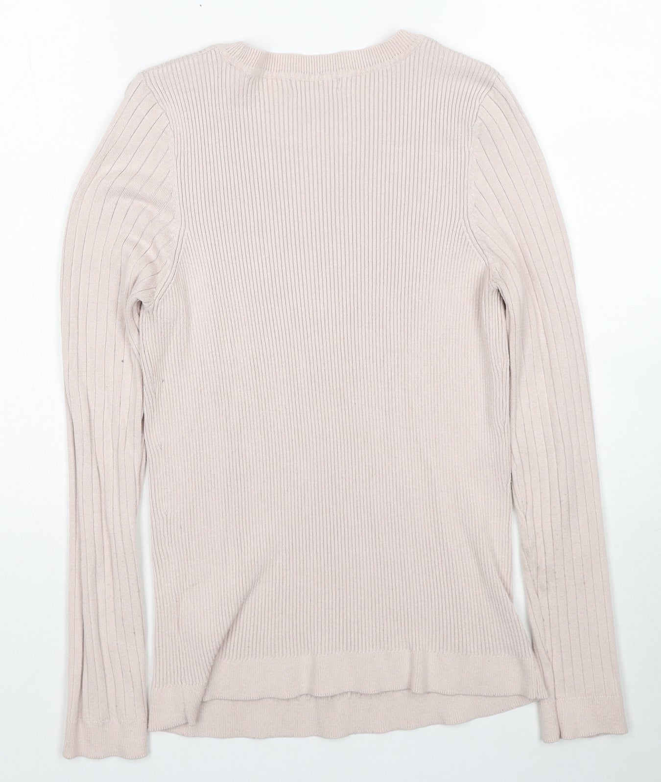 New Look Womens Pink Round Neck Viscose Pullover Jumper Size 16