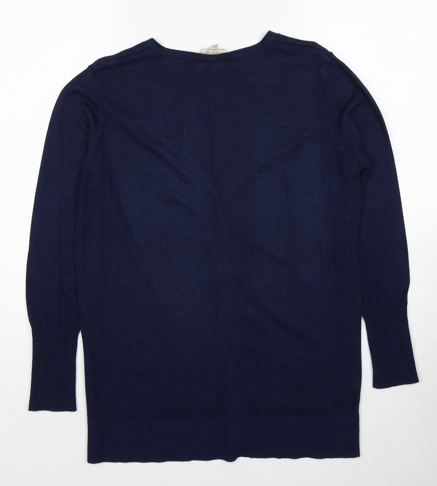Papaya Womens Blue V-Neck Viscose Cardigan Jumper Size 12