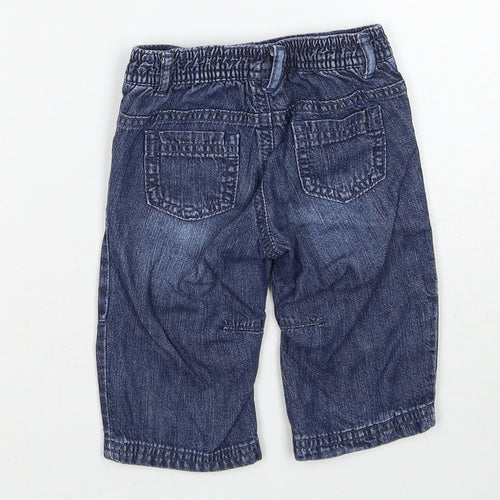 NEXT Boys Black Cotton Cropped Trousers Size 3-6 Months Pullover