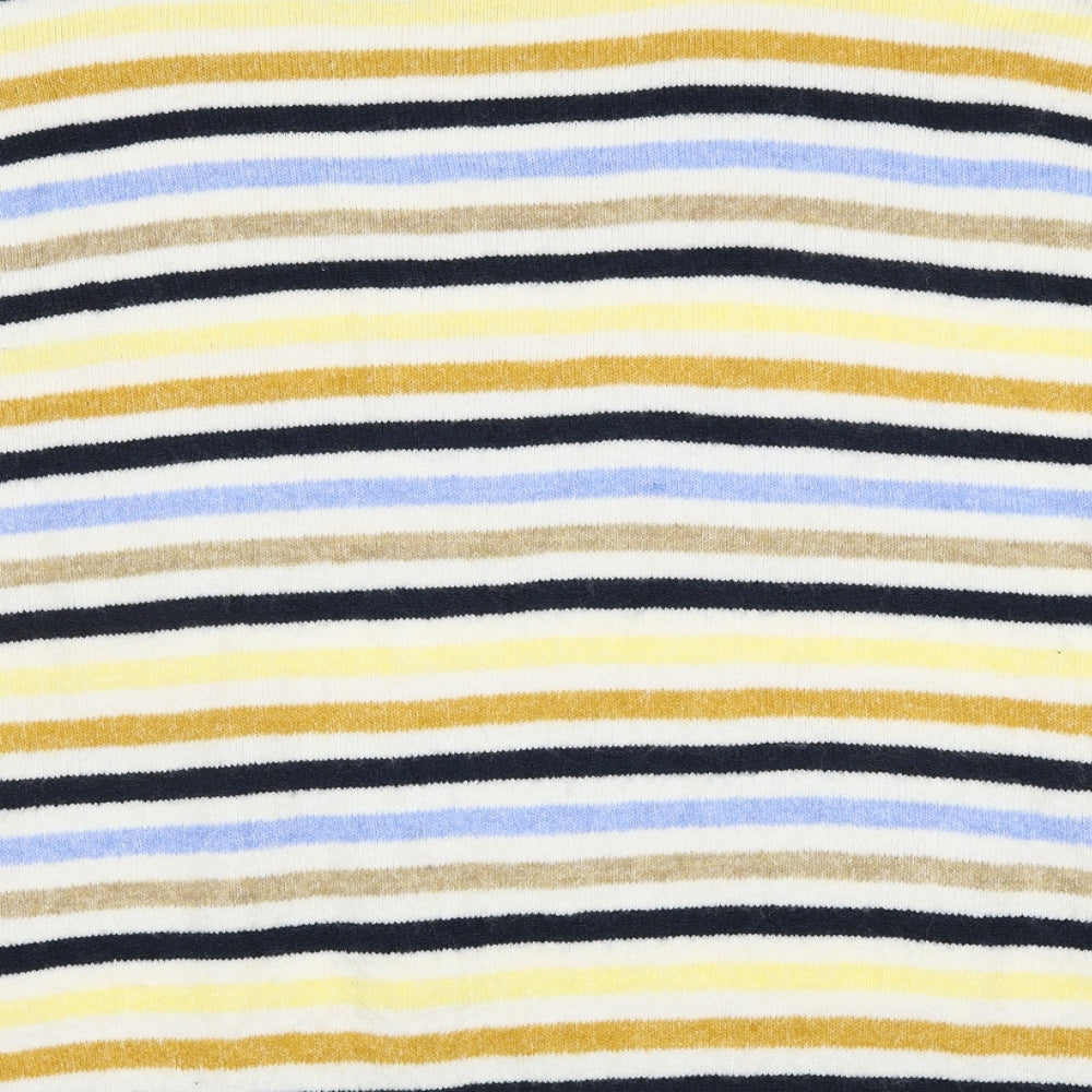 Marks and Spencer Womens Multicoloured Round Neck Striped Polyester Pullover Jumper Size XL