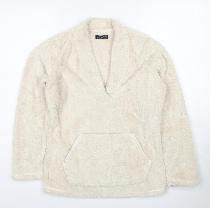 F&F Womens Beige Polyester Pullover Sweatshirt Size S Pullover