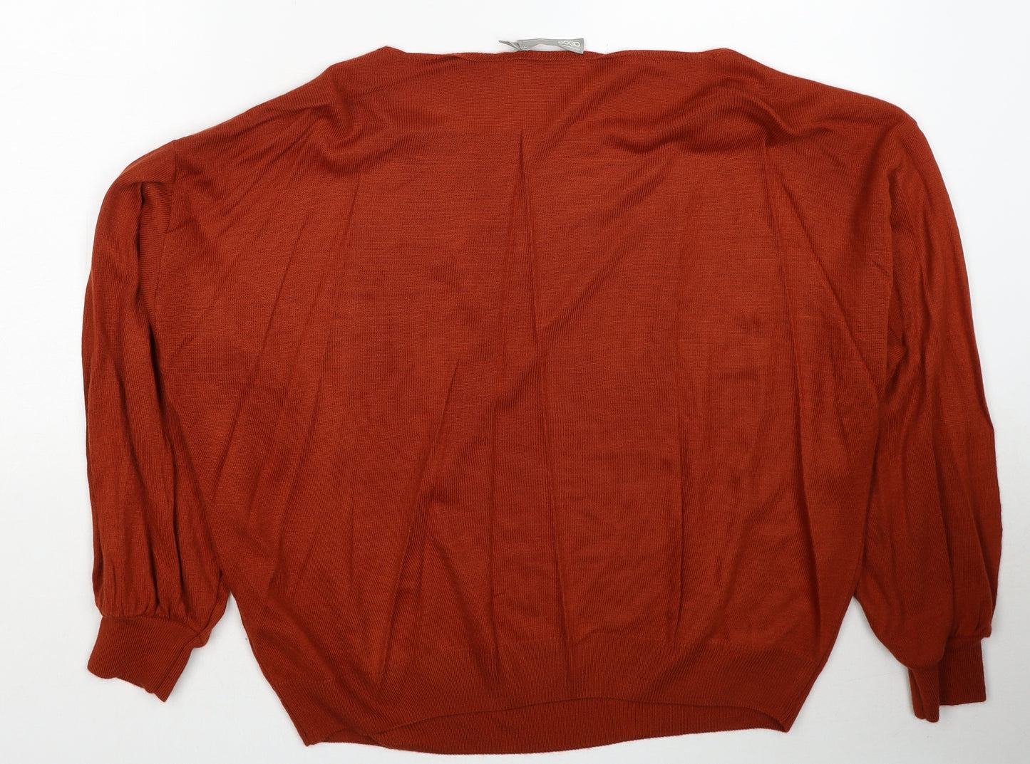 ASOS Womens Brown Boat Neck Acrylic Pullover Jumper Size 12