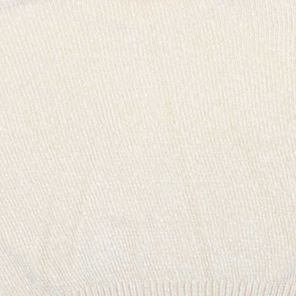 Primark Womens Beige Round Neck Polyester Pullover Jumper Size 12 - Size 12-14