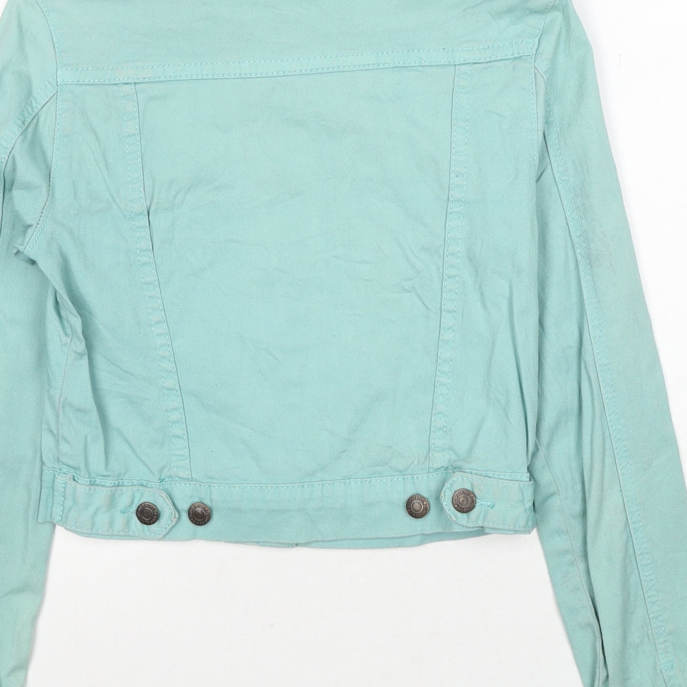 Blinq Womens Blue Jacket Size 10 Button