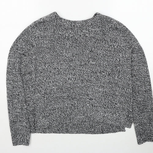 H&M Womens Black Round Neck Acrylic Pullover Jumper Size S