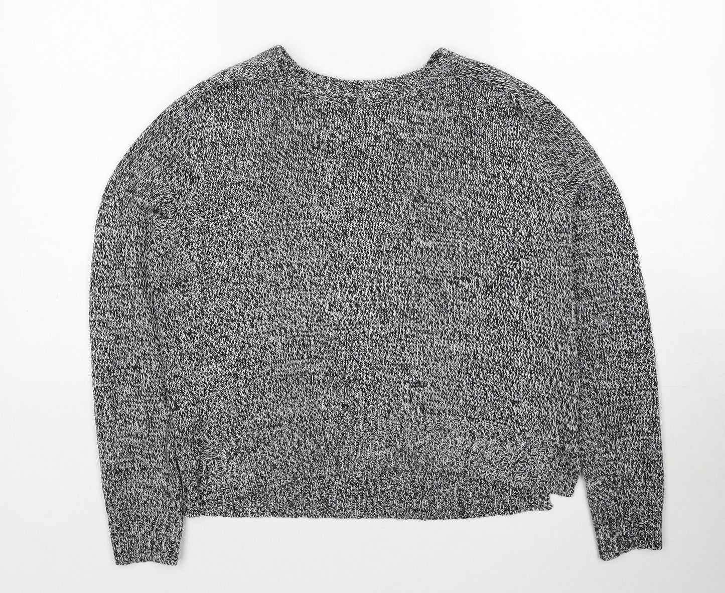 H&M Womens Black Round Neck Acrylic Pullover Jumper Size S