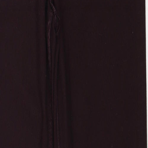 H&M Womens Red Cotton Skinny Jeans Size 12 Regular Zip