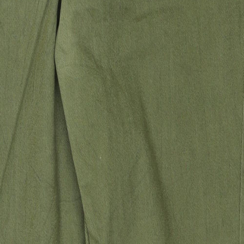 H&M Womens Green Cotton Straight Jeans Size 12 Regular Zip