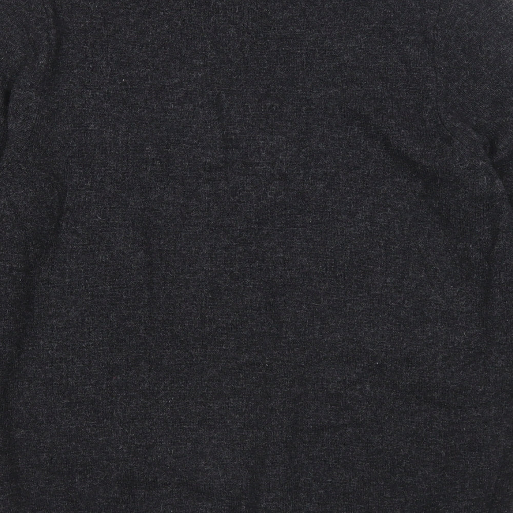 Marks and Spencer Mens Black V-Neck Wool Pullover Jumper Size M Long Sleeve