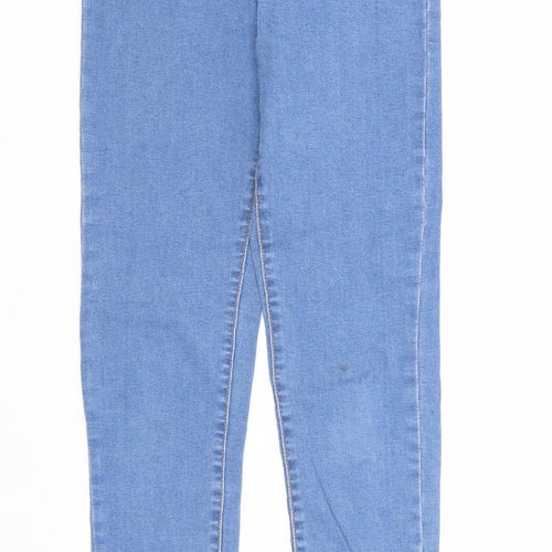 Denim & Co. Womens Blue Cotton Skinny Jeans Size 8 Regular Zip