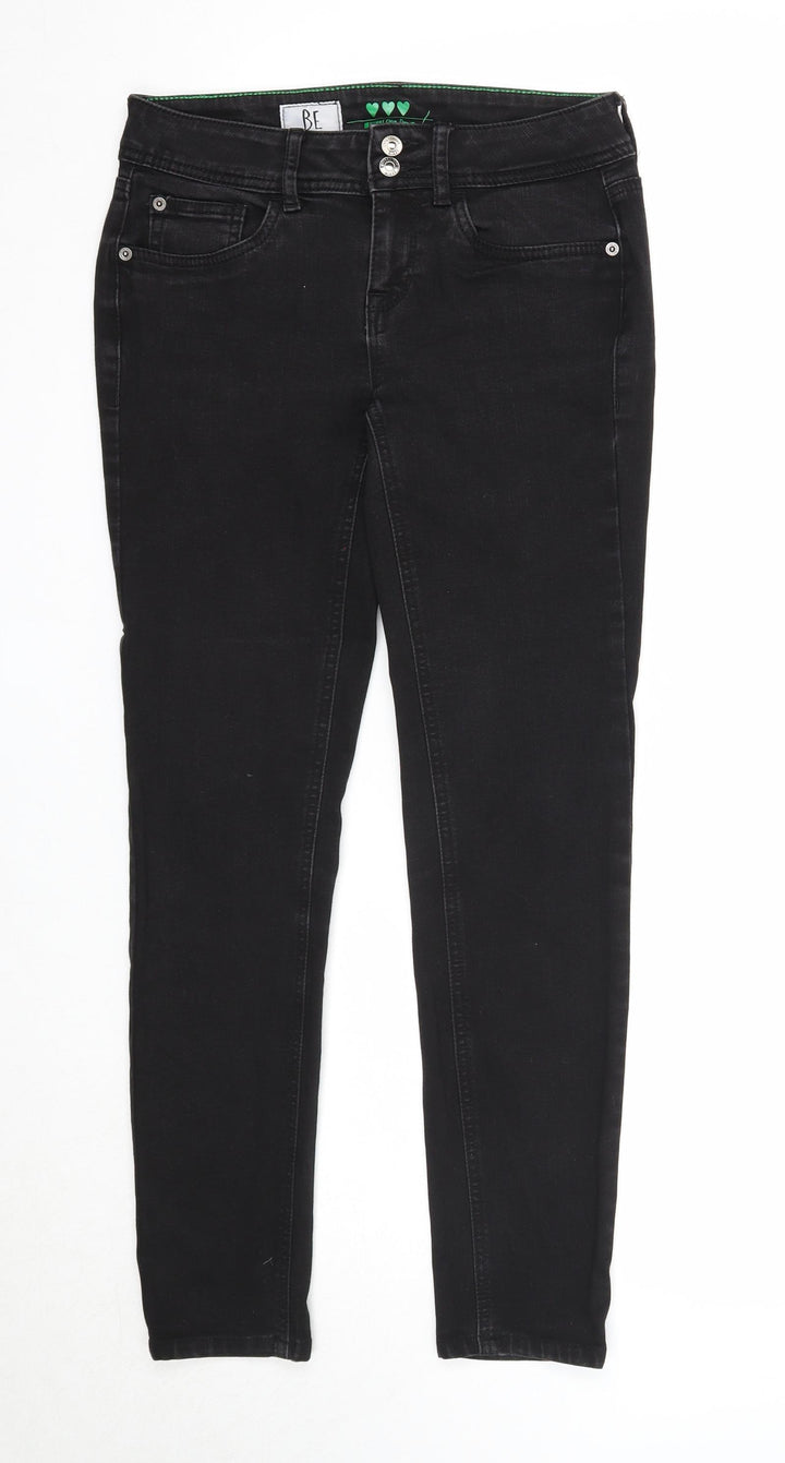 Street One Womens Black Cotton Straight Jeans Size 25 in Regular Zip
