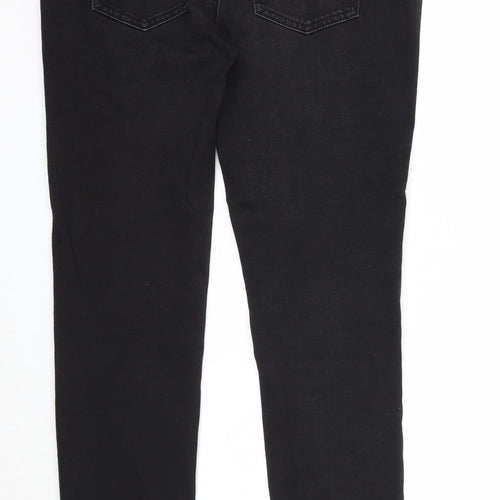 Street One Womens Black Cotton Straight Jeans Size 25 in Regular Zip