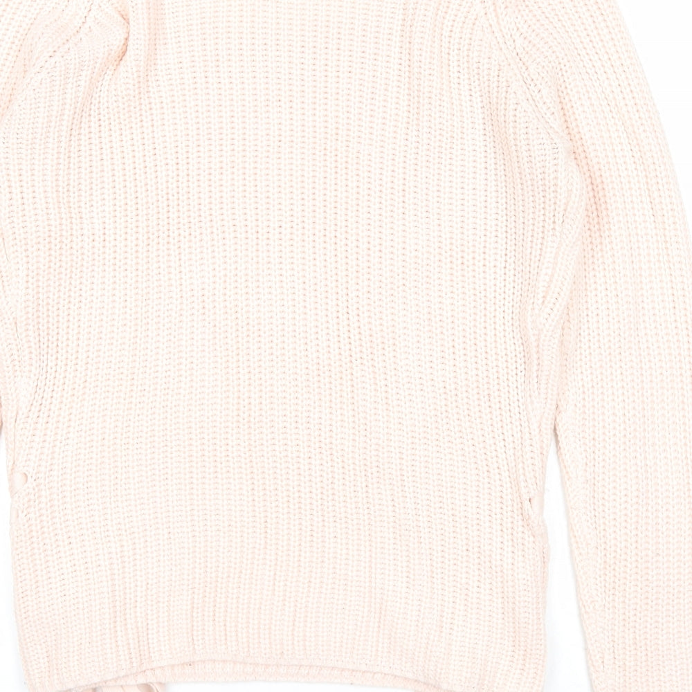 Atmosphere Womens Pink Boat Neck Acrylic Pullover Jumper Size 14