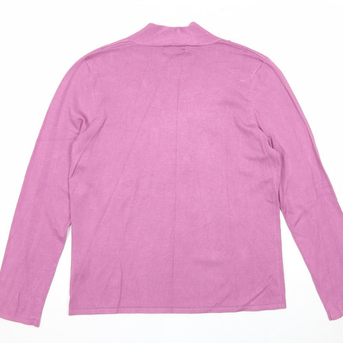 Victoria Layne Womens Purple V-Neck Viscose Pullover Jumper Size 12