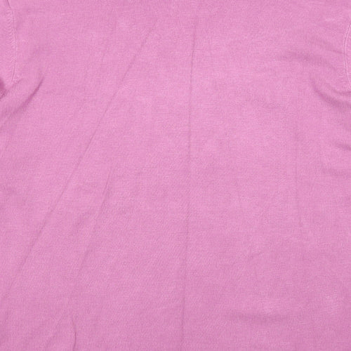 Victoria Layne Womens Purple V-Neck Viscose Pullover Jumper Size 12