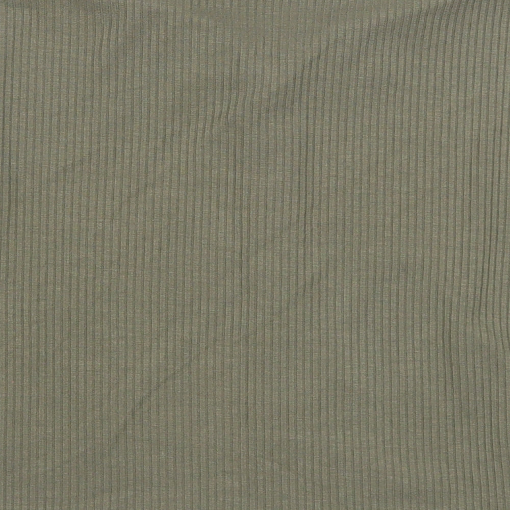 Noisy may Womens Green Polyester Basic Button-Up Size S Collared