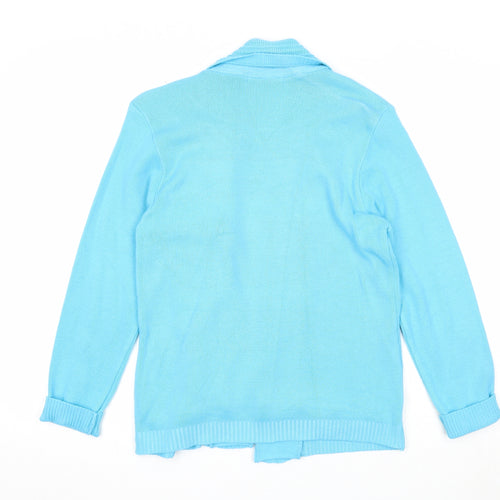 Pure & Natural Womens Blue Round Neck Acrylic Cardigan Jumper Size 6 - Twin Set