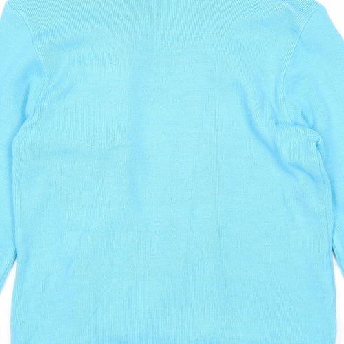 Pure & Natural Womens Blue Round Neck Acrylic Cardigan Jumper Size 6 - Twin Set