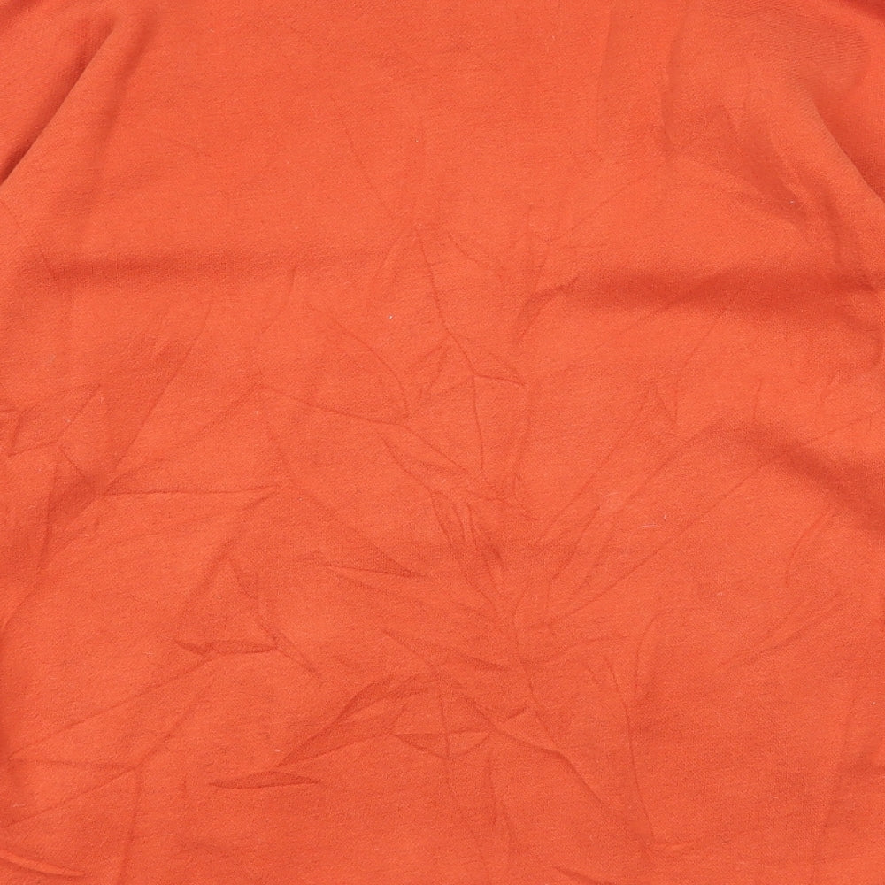 New Look Womens Orange Polyester Pullover Sweatshirt Size 8 Pullover