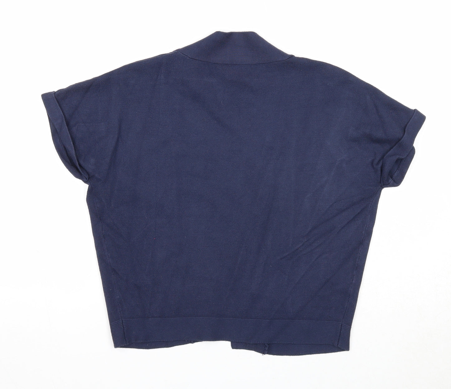 Papaya Womens Blue V-Neck Viscose Cardigan Jumper Size 8