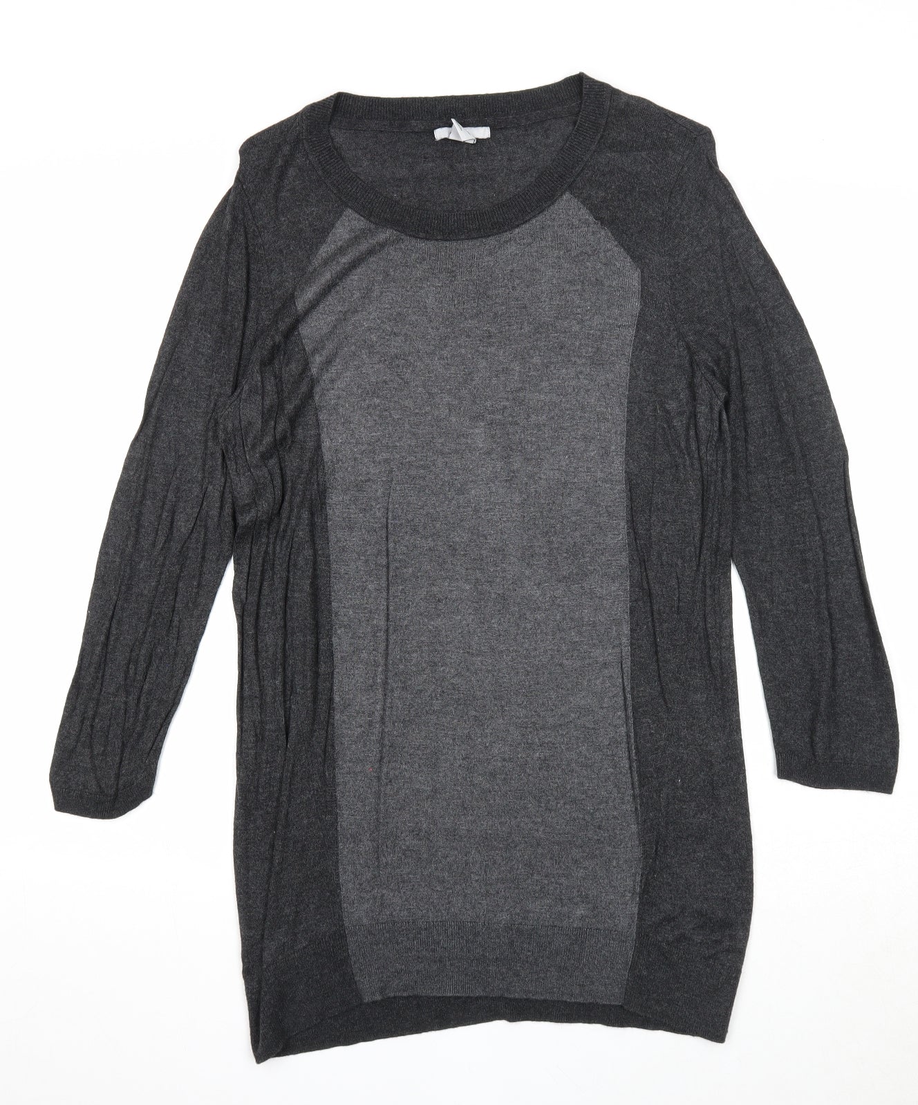 H&M Womens Black Round Neck Viscose Pullover Jumper Size L